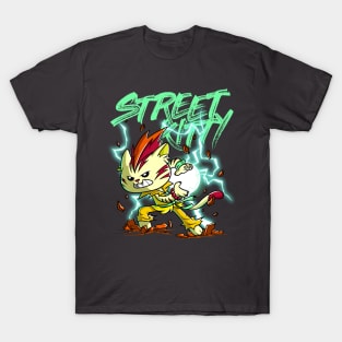 Street Fighter Kitty - Powerful Cat with Kung Fu Powers T-Shirt